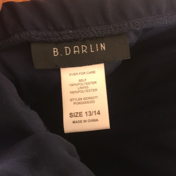 Dark blue strapless homecoming dress - Picture 3 of 3